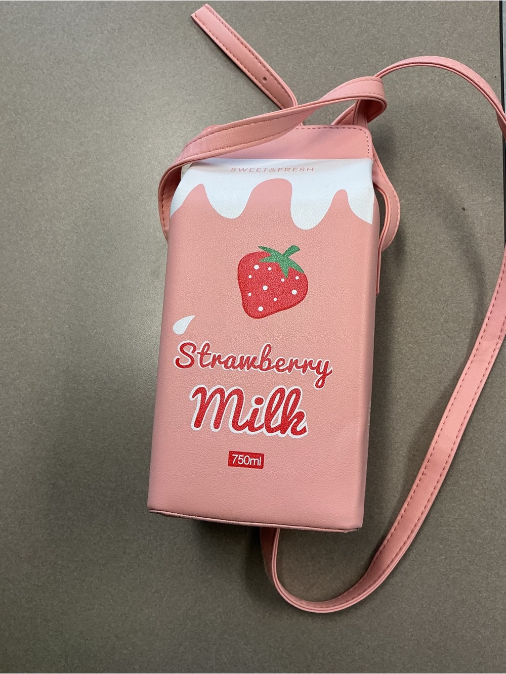 Strawberry Milk Pink Crossbody Bag by